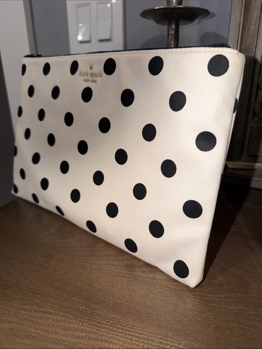 kate spade Cream and Black Polka Dot Wristlet Clutch - Picture 6 of 6